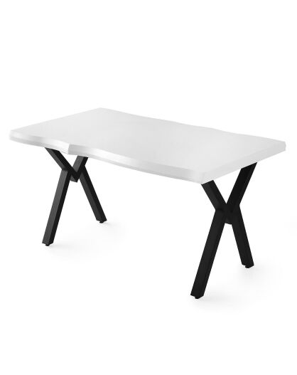 Table de salle à manger Efor blanche - 140x75x80 cm